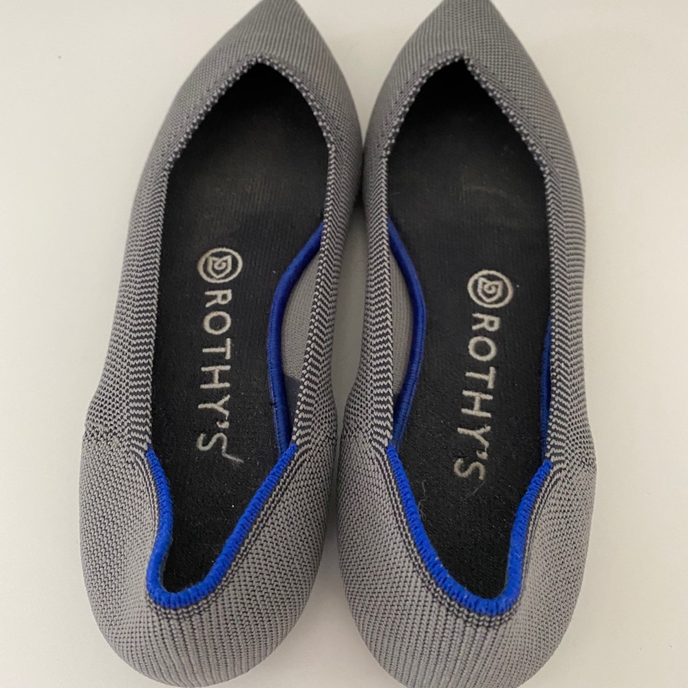 Rothy’s The Point - cloud grey birdseye - 8.5
